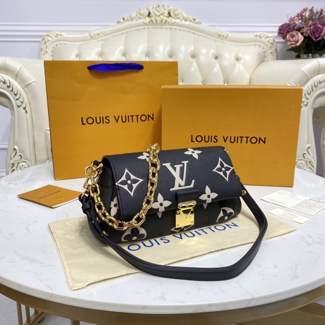 Louis Vuitton FAVORITE Monogram Shoudler Bag  M45859 Black/Beige